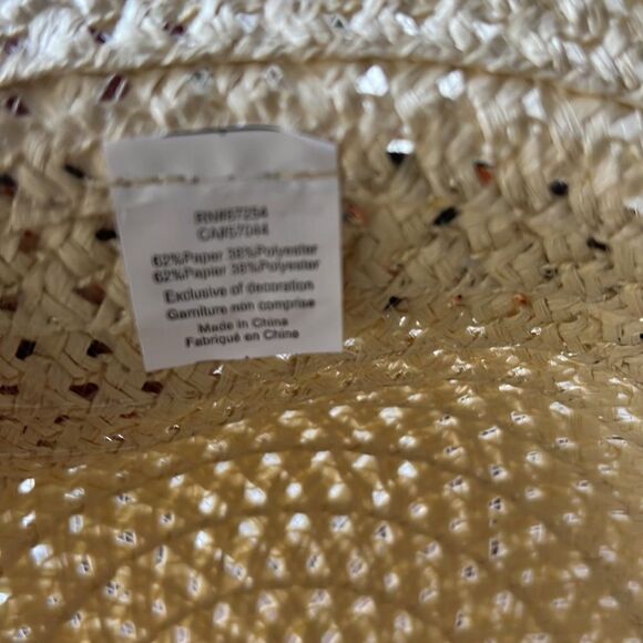 Womens New w tags Beach sun hat with leopard print ribbon - Picture 7 of 9